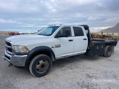 2013 Ram 5500 4x4 Crew Cab Flatbed Truck