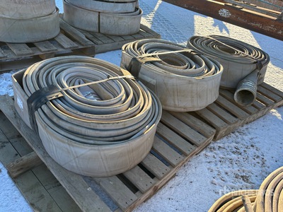 Quantity of (3) Pallets of 6 in x 500 ft Flat Lay Irrigation Hose