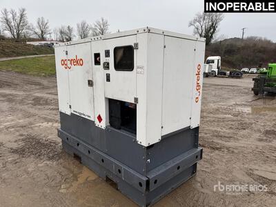 2015 Aggreko BRUNO GX37JD 30 kVA Skid-Mounted Groupe Electrogene Generator Set (Inoperable)
