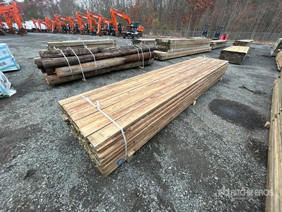 Quantity of (63) 2 in x 6 in x 16 ft Surplus Pressure Treated Timmerhout