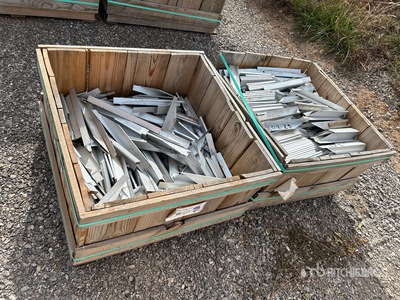 Quantity of (2) Crates of Assorted Metal Roofing Clips Varios otros (Unused)