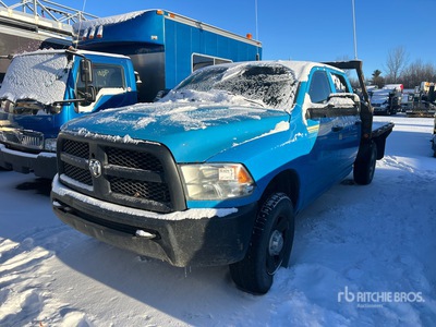 2013 Ram 3500 4x4 Crew Cab Flatbed Truck (Inoperable)