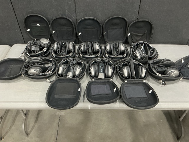 (10) Lightspeed Aviation Headsets w/Cases (10) Lightspeed Aviation Headsets w/Cases