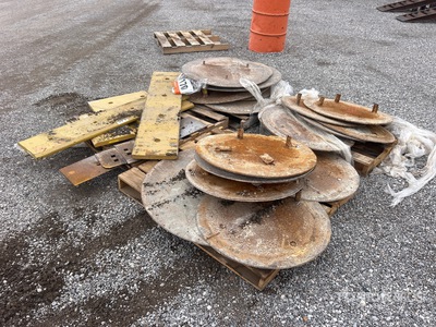 Quantity of (4) Pallets of Manhole Flat Iron Plates & Cutting Edges