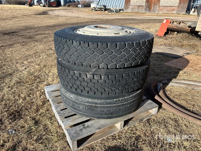 Quantity of (3) Hankook DW01 Tires - Fits 11R24.5