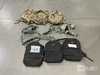 (9) Tool Packs, (21) Assault Packs, (7) Fighting Load Carriers & Assorted Items