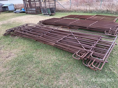 Quantity of (10) Steel 16 Ft Vee Poort