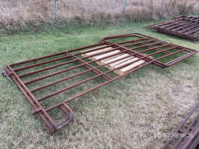 Quantity of (2) Steel 14 Ft Vee Poort