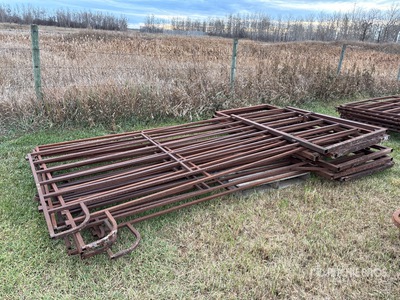 Quantity of (7) Steel 12 Ft Vee Poort