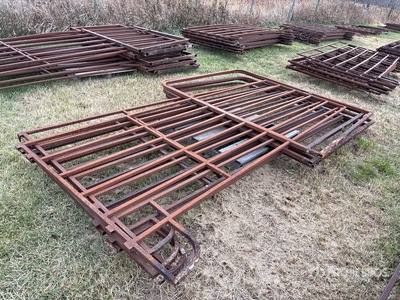Quantity of (5) Steel 12 Ft Vee Poort