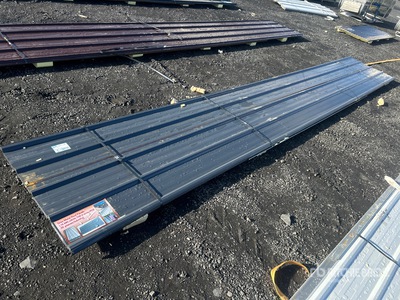Quantity of (20) Grey Metal Roof Panels (Unused)