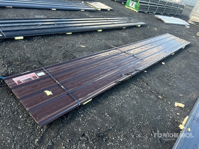 Quantity of (20) Brown Metal Roof Panels (Unused)