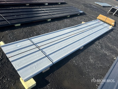 Quantity of (30) White Metal Roof Panels (Unused)