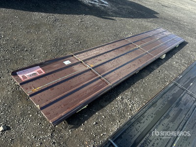 Quantity of (30) Brown Metal Roof Panels (Unused)