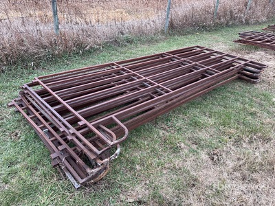 Quantity of (10) Steel 12 Ft Vee Poort