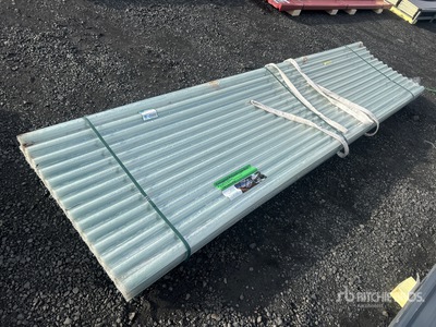 Quantity of (100) Clear Polycarbonate Roof Panels (Unused)