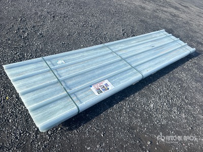 Quantity of (30) Clear Corrugated Polycarbonate Roof Panels (Unused)