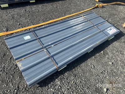 Quantity of (70) Grey Metal Roof Panels (Unused)