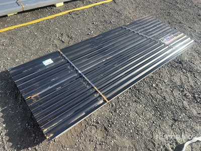 Quantity of (70) Black Metal Roof Panels (Unused)