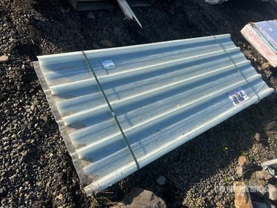 Quantity of (30) Clear Corrugated Roof Panels (Unused)