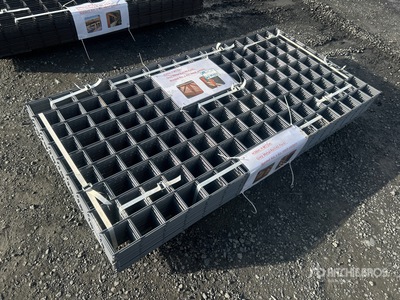 Quantity of (40) 6 Gauge Black Metal Rail Panels (Unused)