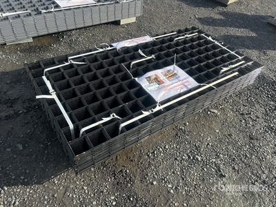 Quantity of (40) 6 Gauge Grey Metal Rail Panels (Unused)