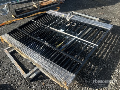 13 ft 8 in x 5 ft 9 in Wrought Iron Bi-Parting Driveway Gate (Unused)