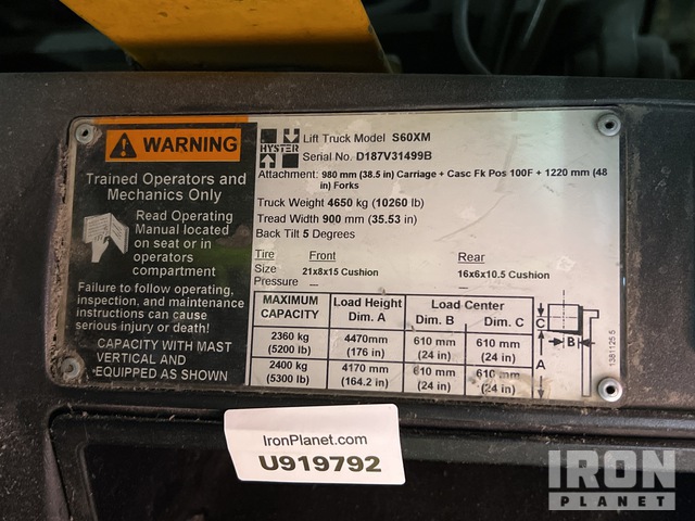 MONTACARGAS HYSTER S60XM