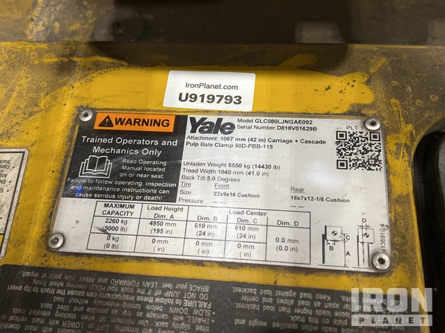 MONTACARGAS 2004 YALE GLC080LJNGAE092