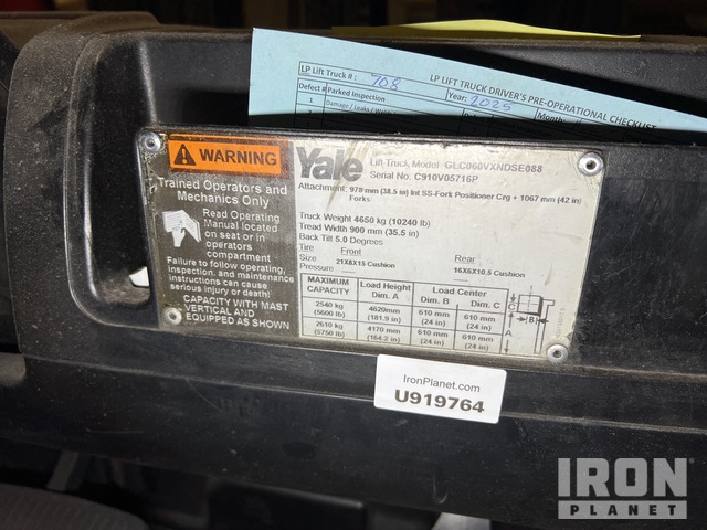 MONTACARGAS 2016 YALE GLC060VXNDSE088