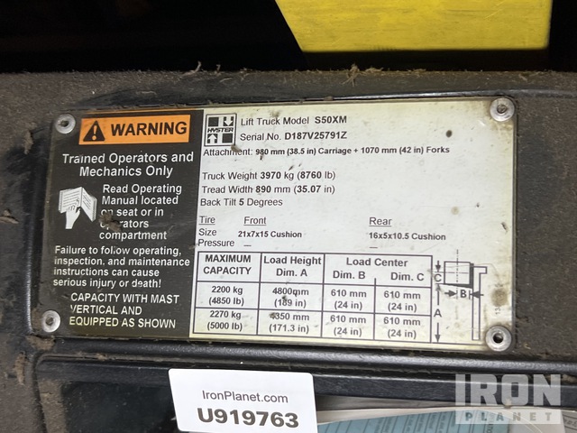 MONTACARGAS HYSTER S50XM