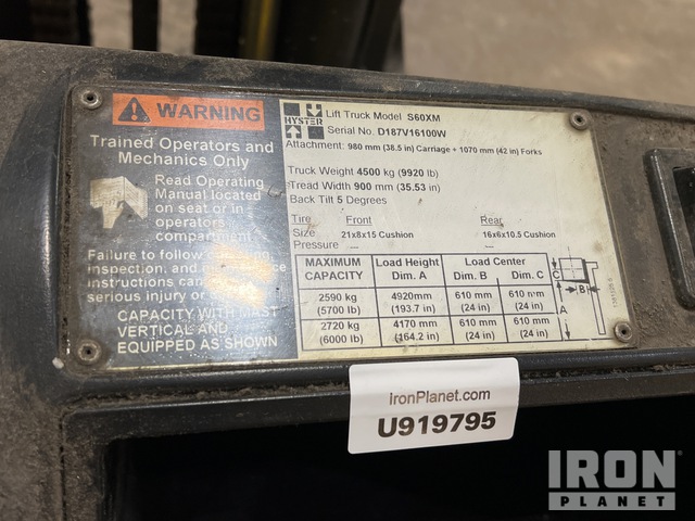 MONTACARGAS HYSTER S60XM