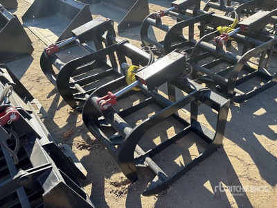 All-Star 72 in Q/C Skeleton Rock w/Teeth Skid Steer Grapple - Fits Skid Steer (Unused)