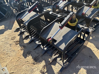 All-Star 80 in Q/C Skeleton Rock w/Teeth Skid Steer Grapple (Unused)