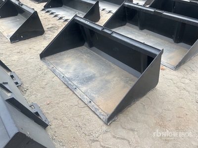 Mid-State 68 in Snow Skid Steer Bucket