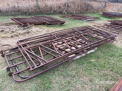 Quantity of (4) Steel 10 Ft Vee Poort