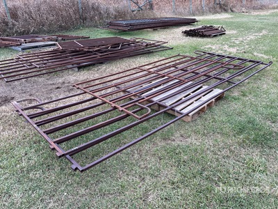 Quantity of (2) Steel 14 Ft Vee Poort