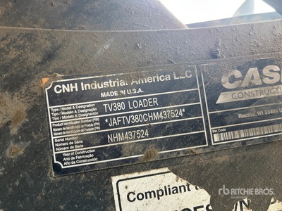 2017 Case TV380 Two-Speed Oruga cargadora compacta