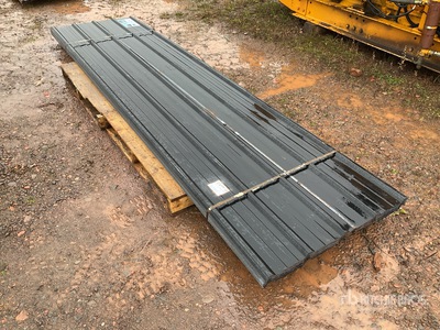 Quantity of (70) Pallets of 12 ft x 3 ft Black Metal Roof Panels Divers (Unused)