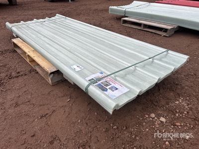 Quantity of (30) 8 Ft x 35 In Clear Polycarbonate Roof Panel (Unused)