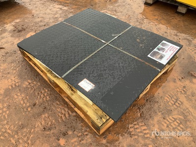 Quantity of (20) 3 ft x 4 ft (0.4 mm Thick) Black Diamond 鋼 (Unused)