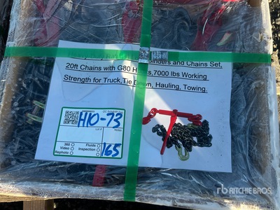 Quantity of Heavy Duty Ratchet Binders & Chains (Unused)