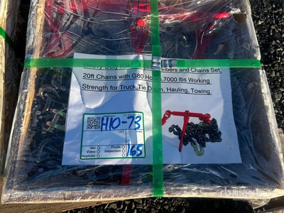 Quantity of Heavy Duty Ratchet Load Binders & Chains Articoli da ferramenta e di consumo (Unused)