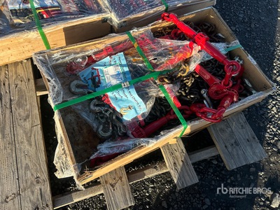 Quantity of Heavy Duty Ratchet Load Binders & Chains Articoli da ferramenta e di consumo (Unused)