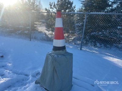 Quantity of (20) 15 in x 27 in Fluorescent Traffic Cones (Unused)