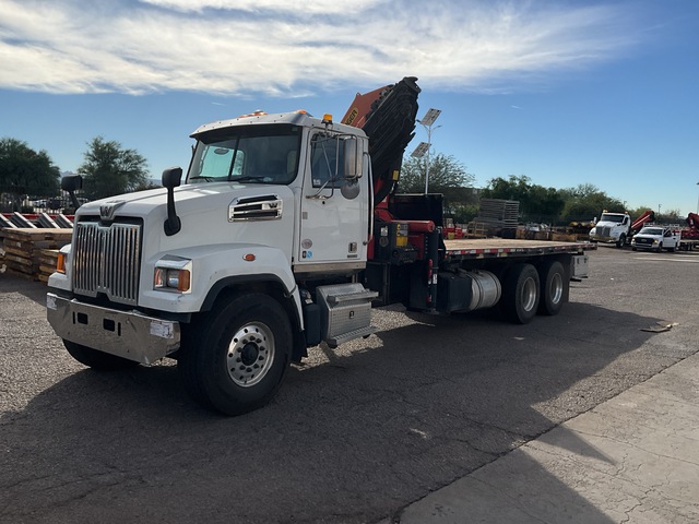 2018 Palfinger PK33002-EH 19400 lb Knuckle Boom on 2019 Western Star 4700 6x4 Flatbed Truck with Crane 2018 Palfinger PK33002-EH 19400 lb Knuckle Boom on 2019 Western Star 4700 6x4 Flatbed Truck with Crane