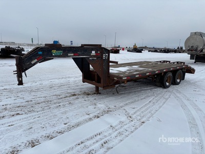 1993 SWS 20 ft T/A Gooseneck Remolque Portamaquinaria