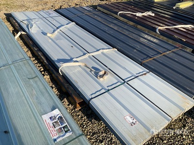Quantity of (70) White Metal Roof Panels 20 ft x 3 ft (Unused)