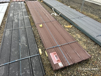 Quantity of (20) Brown Metal Roof Panels 19.69 ft x 3 ft Divers - autres (Unused)