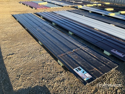 Quantity of (30) 16 ft x 3 ft Black Metal Roof Panels (Unused)